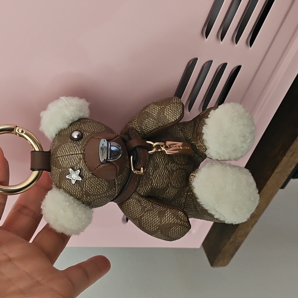 Brown and Cream Teddy Bear Keychain
